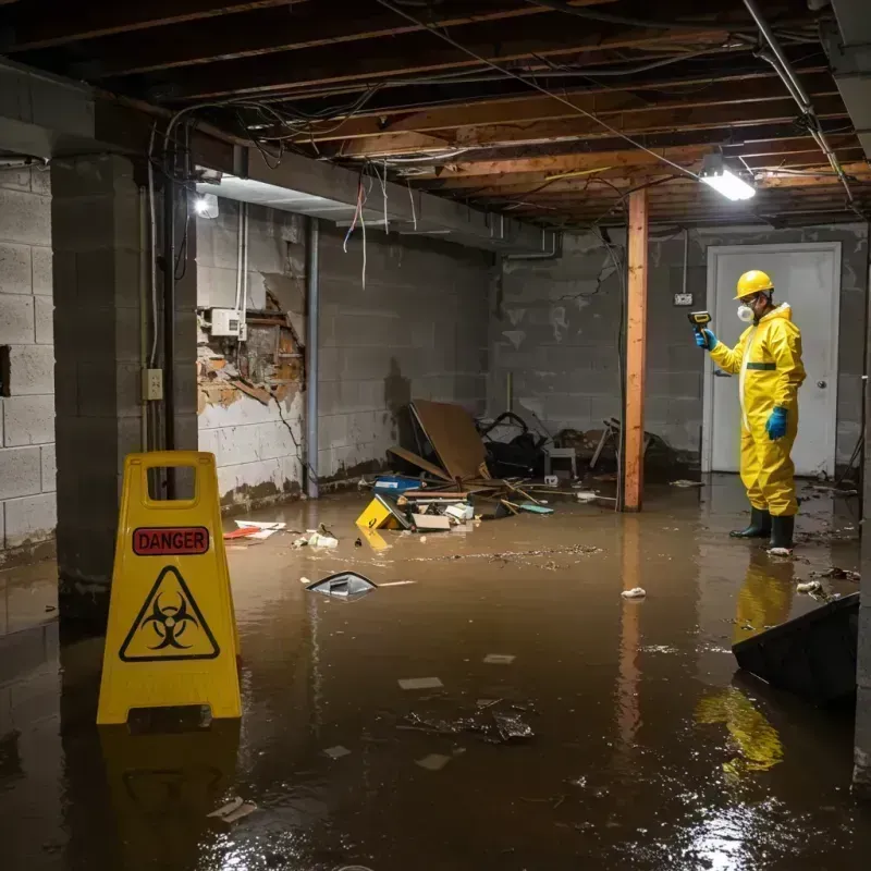 Flooded Basement Electrical Hazard in Lakes, AK Property